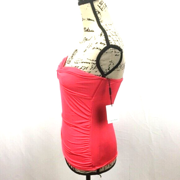 New Calvin Klein Small Swim Top Pink Bandini - Picture 2 of 8